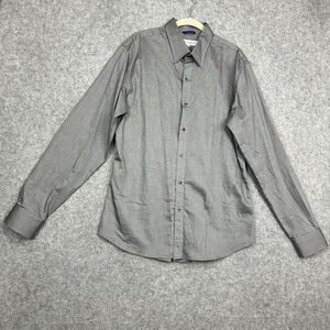 Teddy Stratford Shirt Mens 4 Long Sleeve Button Front Hidden Zipper Dress Casual